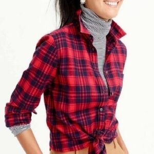 J. CREW Boy Fit Plaid Flannel Shirt